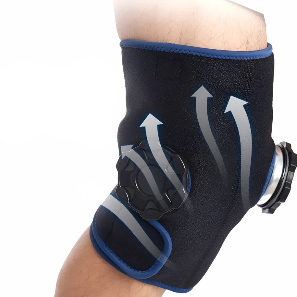 Knee Ice Pack Wrap, Hot and Cold Therapy - Reusable Compression Strap